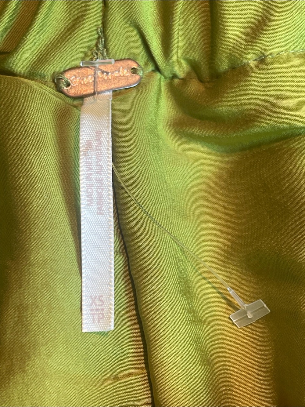 Free people Wisteria sequin shorts w Drawstrings Green Sz XS oversized Festival - Picture 11 of 15